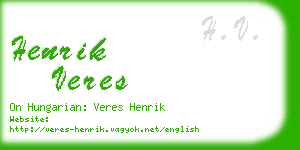 henrik veres business card